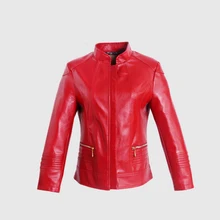 Осень и зима для женщин кожаная куртка повседневное короткий параграф искусственная кожа круглый средства ухода за кожей Шеи