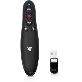 

V7 Professional Wireless Presenter, RF, USB, 10.6 m, Black