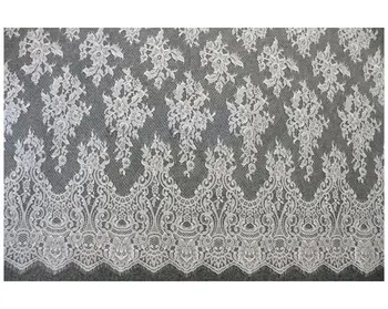 

GLace 3M/Lot Eyelash bud silk screen yarn fabric DIY gold silk flash wedding dress stage dress high quality fabric TX587