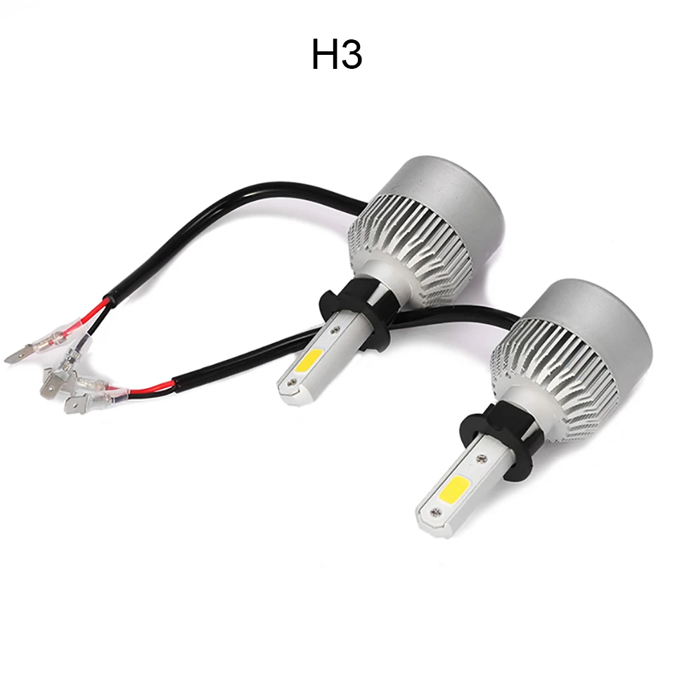 LDRIVE 1 пара автомобильных фар Led H1 H3 H4 H7 H11 9005 9006 6500K белый сменный Bulds Противотуманные фары 3800Lm 12 В 24 В Универсальный