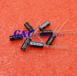 50 шт. 100 мкФ 16 в 105 радиальный электролитический конденсатор degreeC 5x7 мм