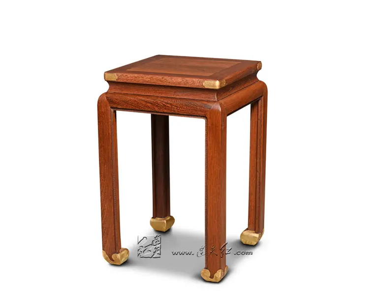 Square Flower Stand with Meander Patterns Rosewood Incense Burner Tables Solid Wood Home Living Room China Classic Decor Carving tong xinxiang ceramic incense burner incense tea retro supplies with incense burner incense