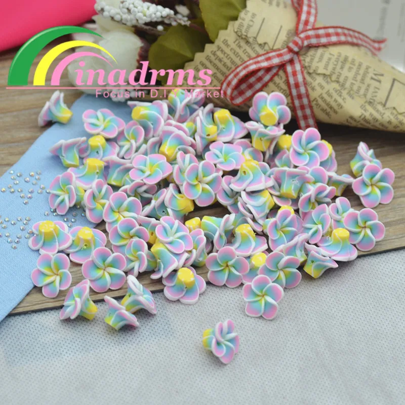 

16mm Baby Color-Blue-Pink Clay Flowers,Home D.I.Y,Home Decoration,Flowers,Flower Miniatures,With Hole