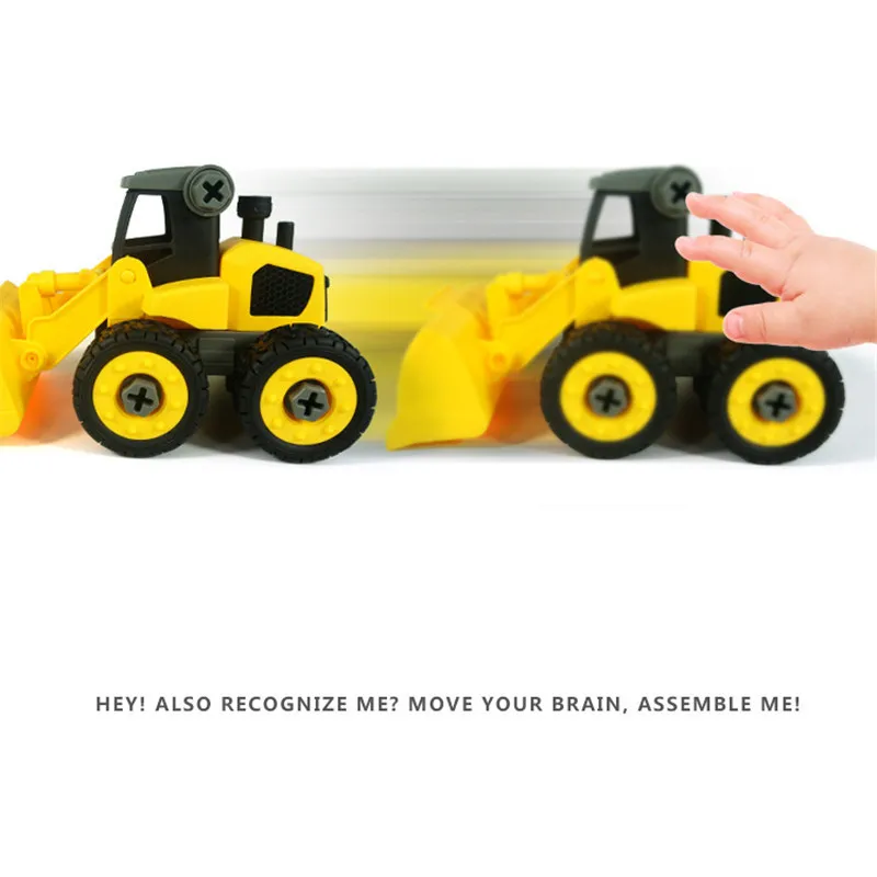 9 видов DIY сборка инженерного автомобиля Развивающие игрушки для мальчиков гайка винт 3D модель строительные наборы игрушки