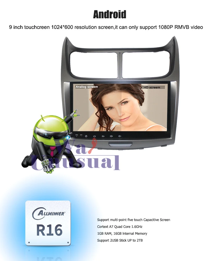 Best 2 din 9 Inch Android 8.1 Car Radio Player For Chevrolet Sail 2010 2011 2012 2013 2014 GPS Navigation Stereo With BT WIFI 3G Maps 2