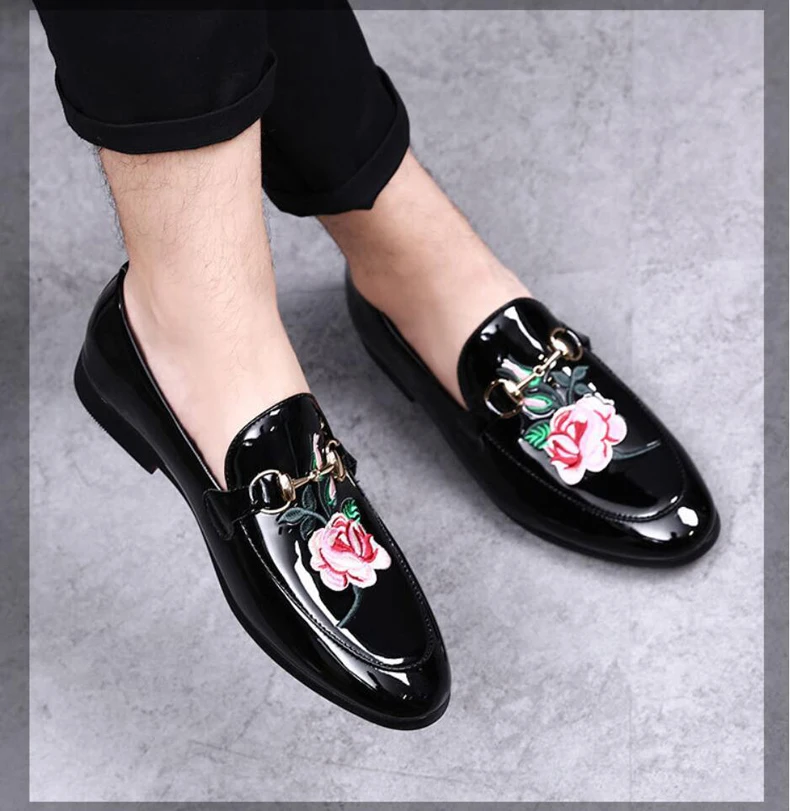 Men's Casual Shoes Loafers Men Leather Shoes Slip On Loafers Mens Moccasins Black Pu Leather Mens Shoe Casual Plus Size 46 47 48 (1)
