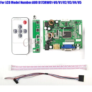 

HDMI VGA 2AV Audio Controller Board + 40 Pins Lvds Cable + Remote Kit for B173RW01 - V0/V1/V2/V3/ 1600x900 2ch 6 bit LCD Display