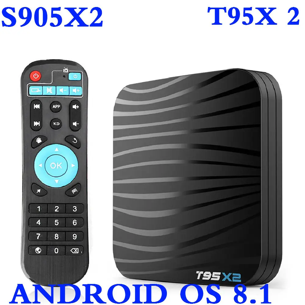 

Amlogic S905X2 Smart Android 8.1 TV Box T95X2 4GB Ram 64GB QuadCore Youtube T95 Set top Box 4K PK H96 MAX X2 X96MAX Media Player