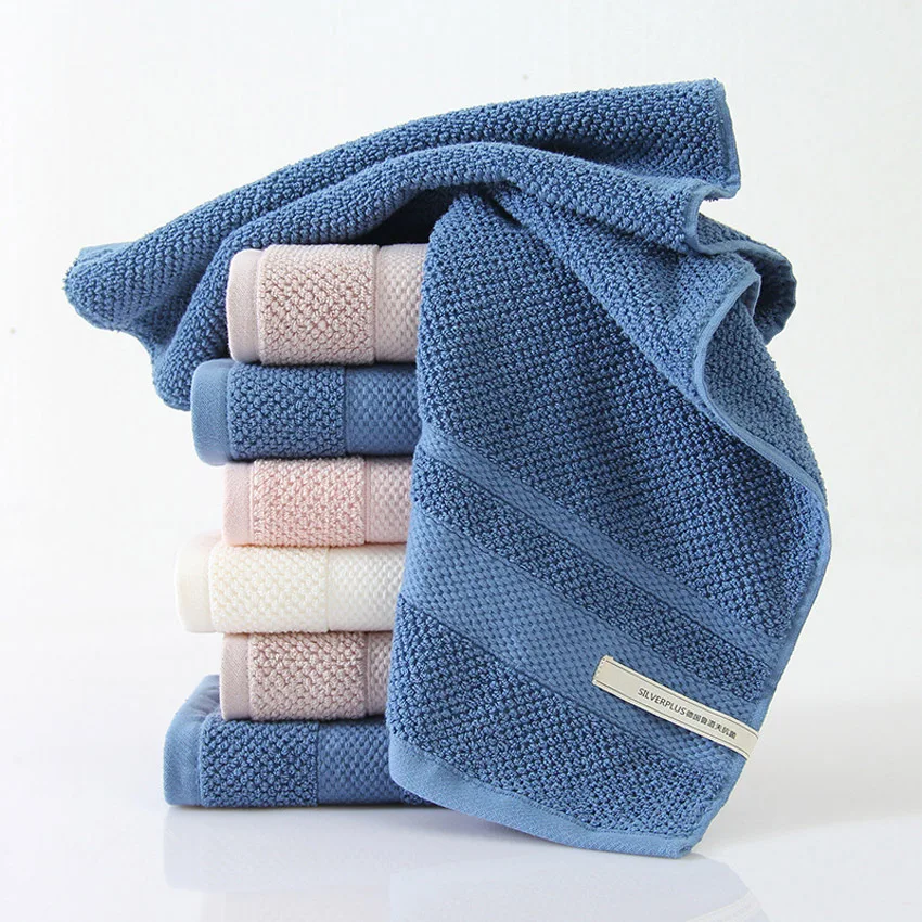 

Striped Face Towels Cotton Soft Thick Home Hand Towel Bathroom Beach Swim For Adults Serviette Toalla facial 34*76cm 4 Colors