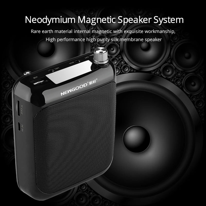 Bluetooth усилитель голоса мегафон усилитель микрофона мини портативный динамик с USB TF картой fm-радио для учителя гида