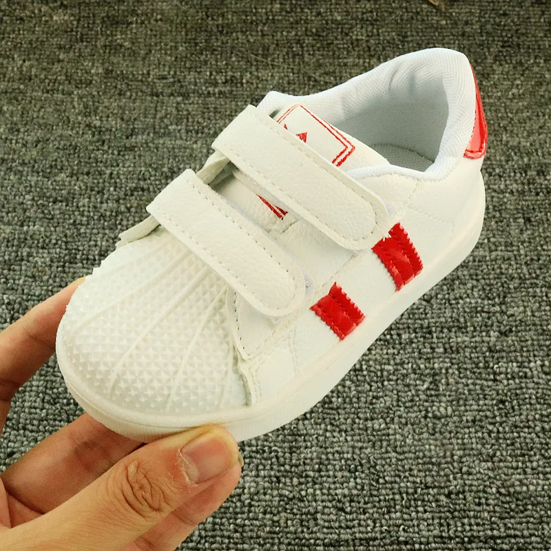 Children's sneakers boy shell head single shoes boys shoes girl student casual small white shoes, Delivery shoe box