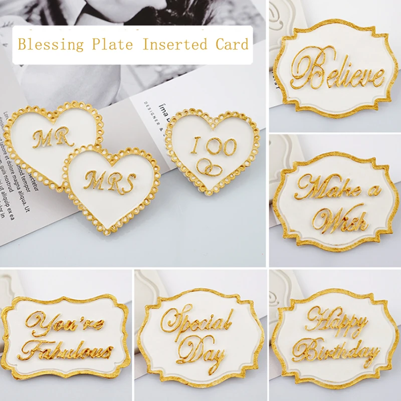 

Blessing Plate Card Silicone Mold Fondant Mould Cake Decorating Tools Chocolate Gumpaste Molds, Sugarcraft, Kitchen Accessories