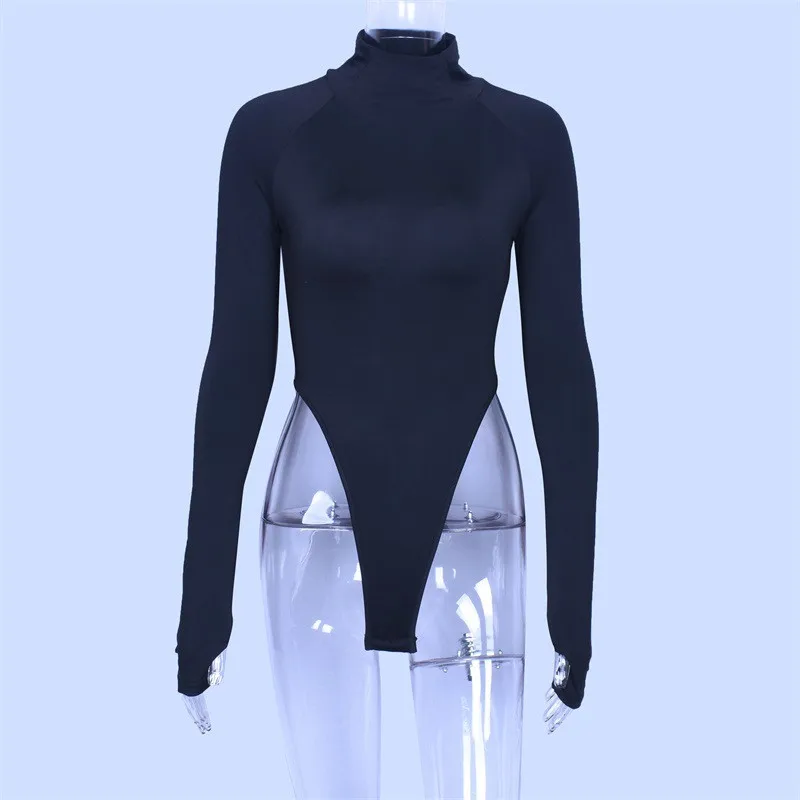 high neck long sleeve bodysuit women22