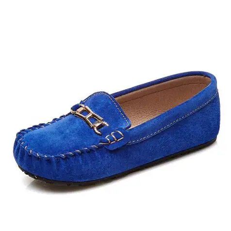 Новинка весны Туфли без каблуков Повседневная детская обувь для мальчиков и девочек, кожаная обувь Студенческая обувь, без шнуровки, Мокасины, детские, из натуральной кожи, обувь с кисточками, 04 - Цвет: 6501 Blue