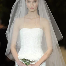 Классические реальные фотографии белый/слоновая кость двухслойная свадебная фата 3 м с гребнем Mantilla свадебная фата Свадебные аксессуары Veu De Noiva MD43
