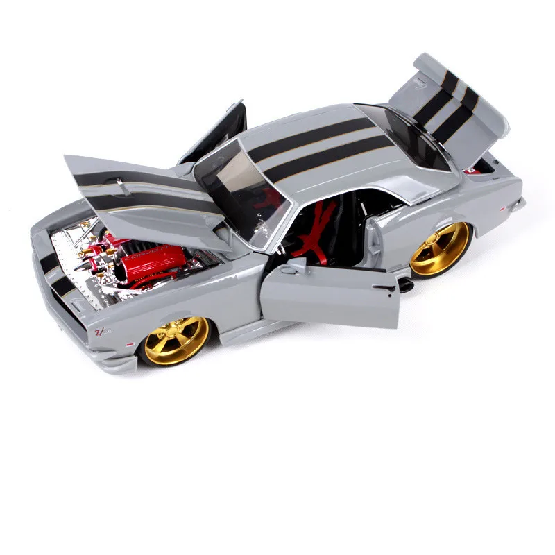 Высокое моделирование 1:24 1968 Chevrolet Camaro Z28 металлический сплав модель автомобиля, коллекция и подарок Ретро модель автомобиля украшения