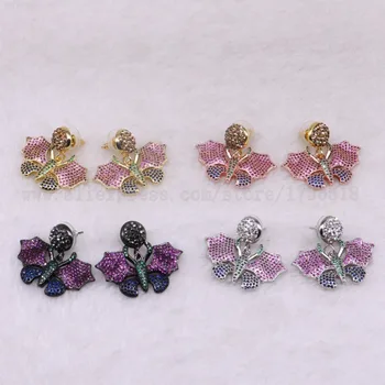 

3 pairs fashion bat earrings ladybugs insects earrings bee pets mix colors bugs earrings druzy drop earrings Gems jewelry 3306