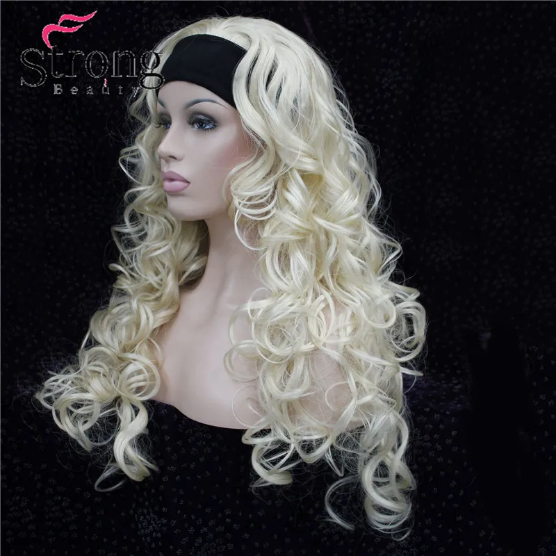 Длинные WavyBrow n синтетический парик с головной повязкой женские 3/4 парики с повязкой на голову женские полные парики выбор цвета