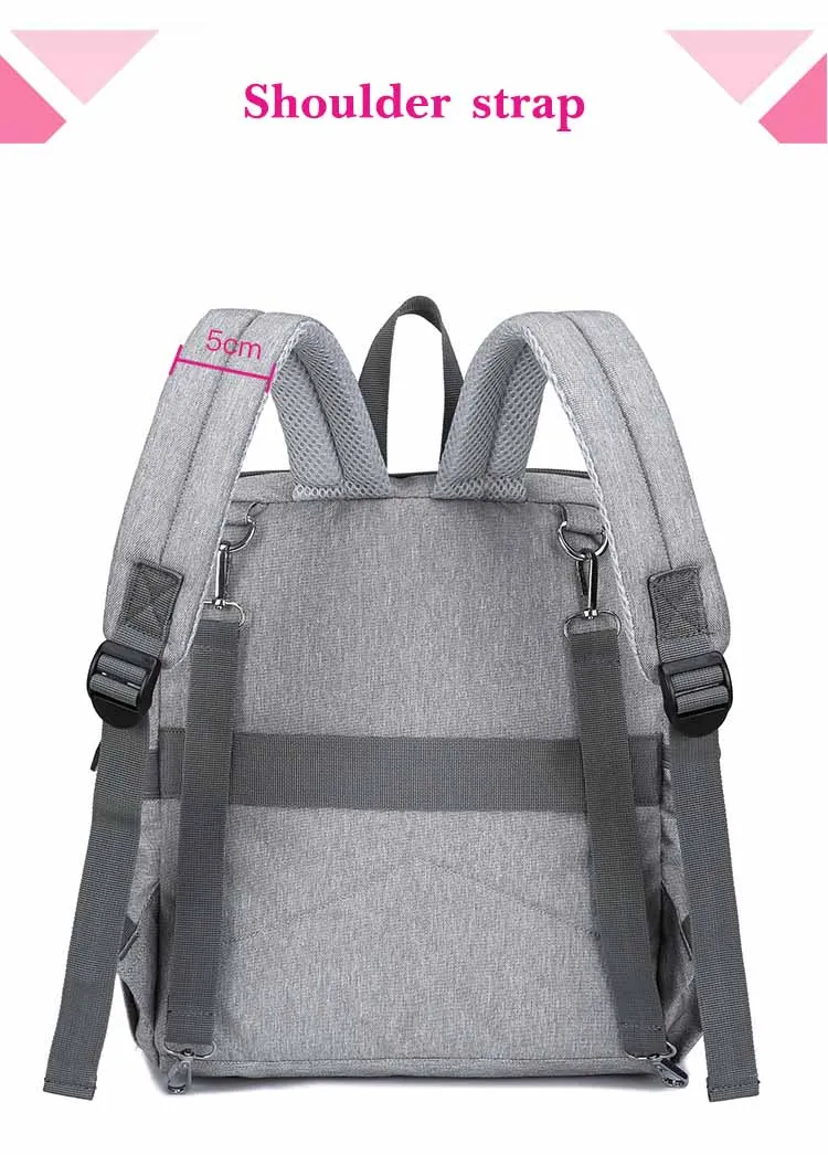 Мода Мумия подгузник материнства мешок большой Ёмкость подгузник сумка рюкзак кормящих сумка для ухода за ребенком Женская мода сумка
