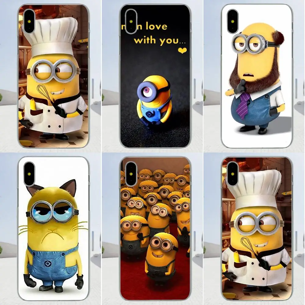 

For Xiaomi Redmi Note 2 3 3S 4 4A 4X 5 5A 6 6A Pro Plus Soft Silicone TPU Transparent Cover Case Cut Minion