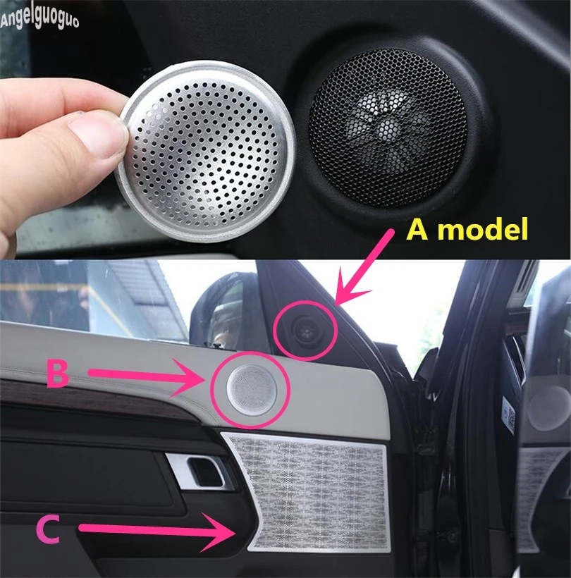 Metal For Land Rover Discovery 5 SV Accessories Car A Column Horn Door Loudspeaker Decoration cover trim Sticker Car-styling