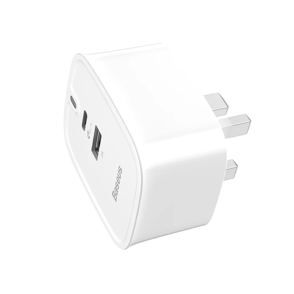 BASEUS USB PD Быстрый Зарядное устройство Набор для iPhone X 8 плюс Великобритания
