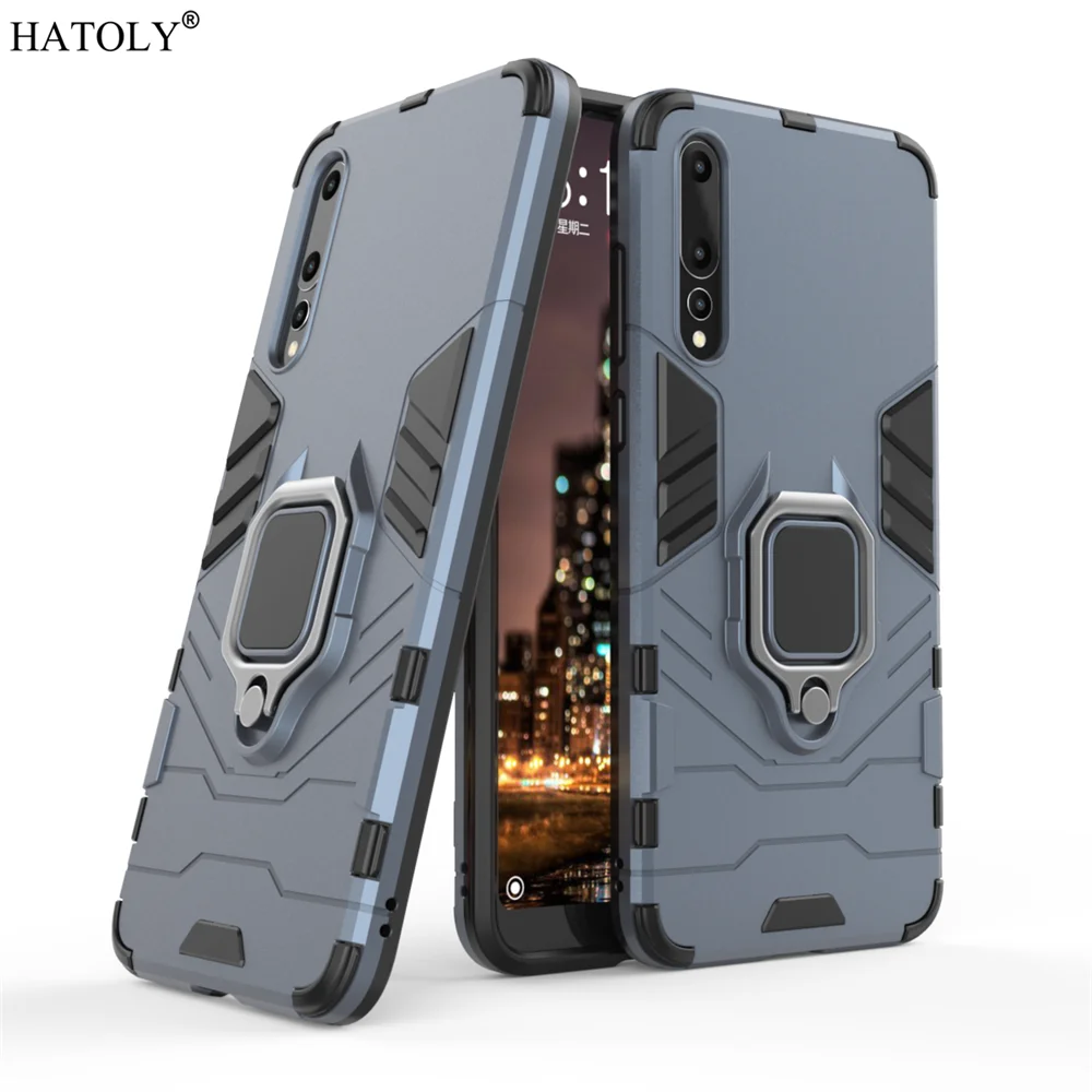Чехол для Huawei Y7 2018 чехол телефона с кольцом на палец защитный жесткий