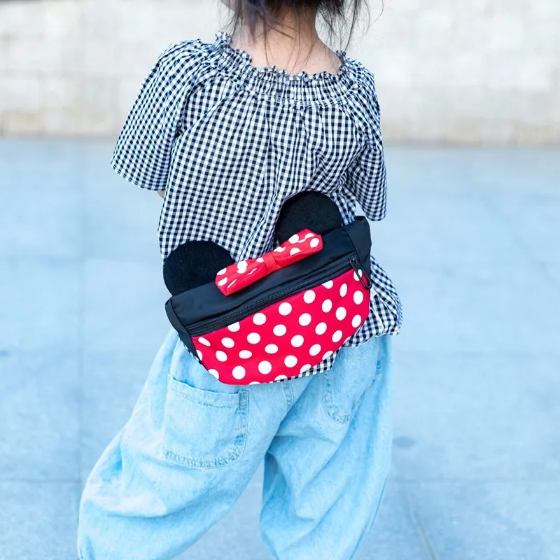 Disney дети мультфильм сумки на пояс Микки мини милое портмоне для хранения ребенка пакет для мальчиков и девочек Сумка - Цвет: Minnie