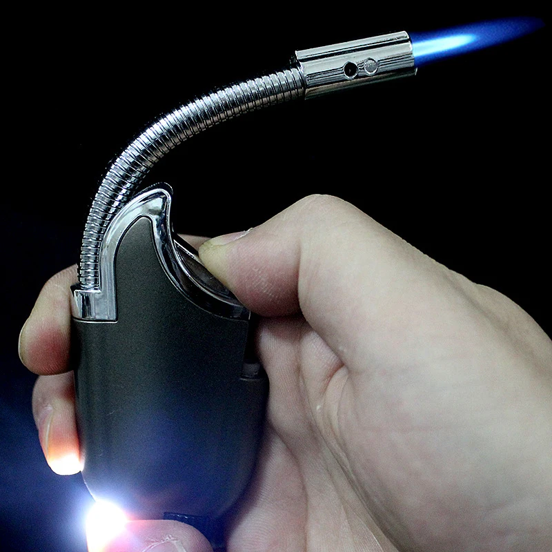 

Hose Jet Butane Torch Turbo Cigar Lighter Kitchen Flexible Pipe Lighter 1300 C Windproof BBQ Ignition Lighter No Gas