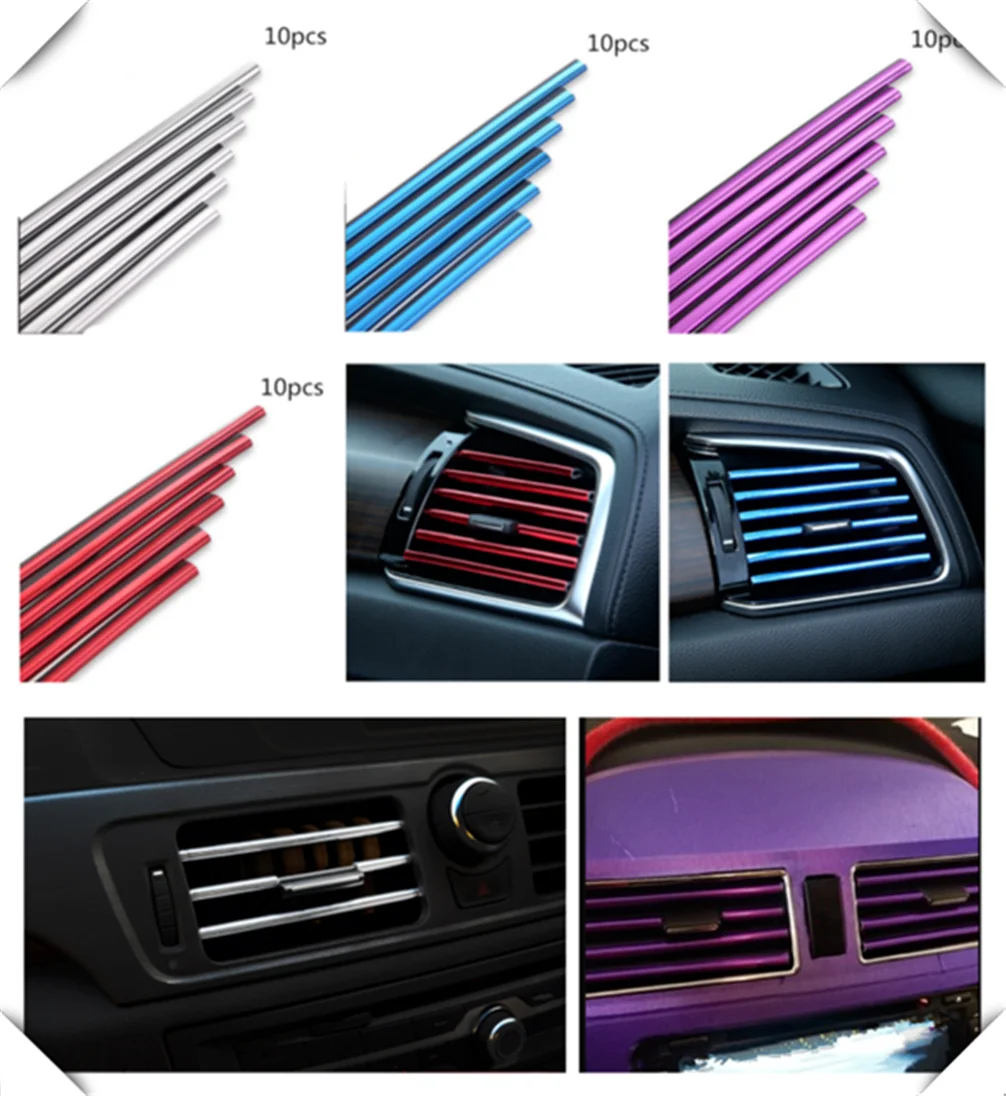 

car parts air conditioning outlet decorative strip clip modified personality for Kia Forte Ceed Stonic Stinger Rio Picanto
