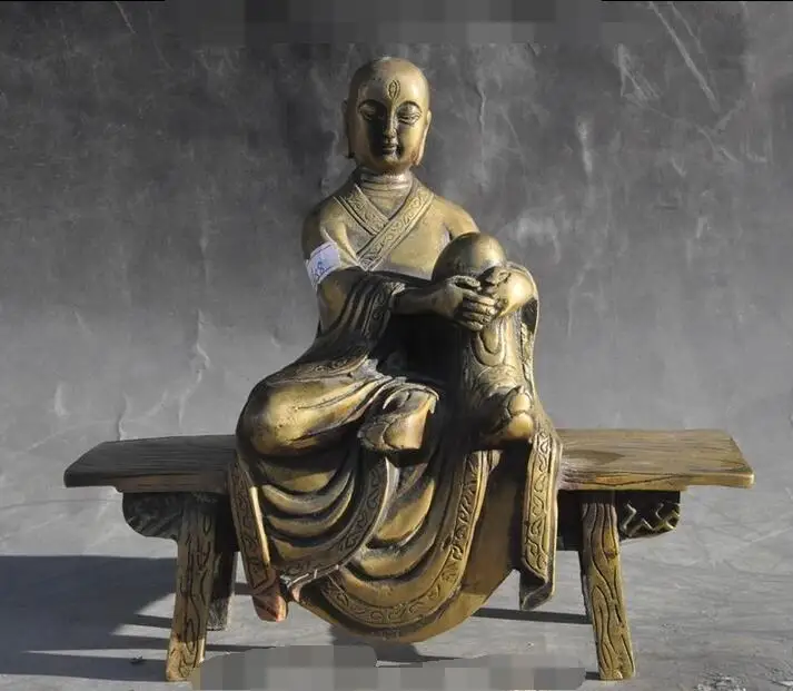 Китайский буддийский Jizo Ksitigarbha Bodhisattva Hades лидер статуя Будды|statues gods|buddha headstatue of