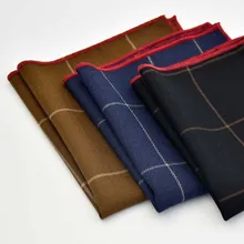 Multicolor Square Stripe Ladies Handkerchiefs Cotton Vintage Pocket Hanky Plaid Handerchief Ladies Hankies 24*24cm