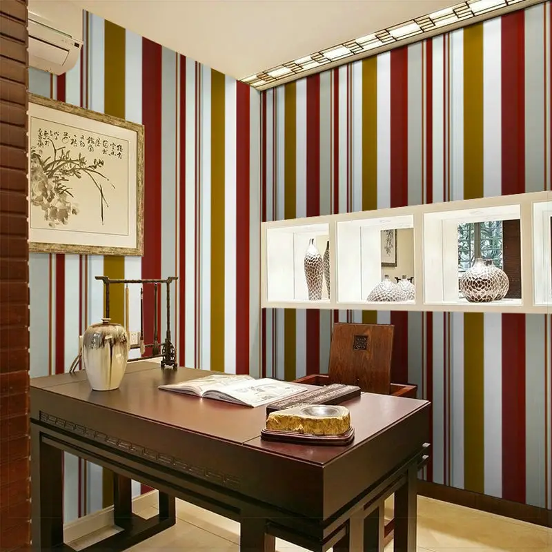 Wallpaper multicolour stripe wallpaper tv background wall face scrub papel de parede | Обустройство дома