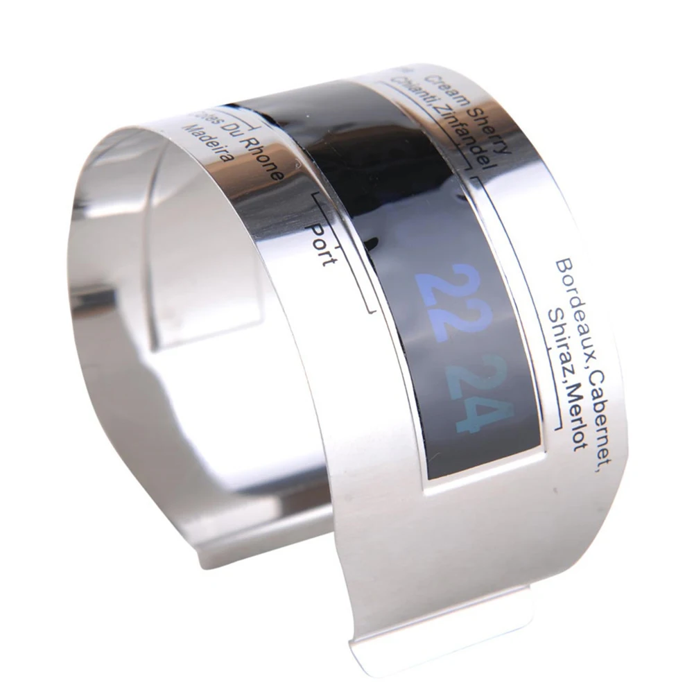 Stainless Steel Bracelet Wine Thermometer Grape Digital Red Wine Temperature Sensor for Bar Home Beer Brewing 1 Stainless Steel Bracelet Wine Thermometer Grape Digital Red Wine Temperature Sensor for Bar Home Beer Brewing 4