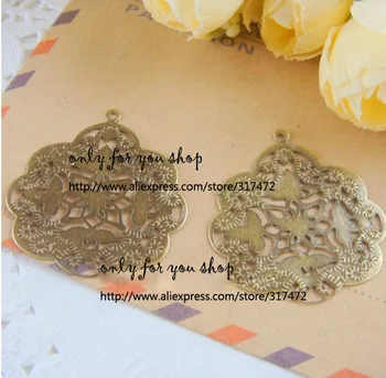 

Free ship!! 31*32mm antique bronze Mental spacer - filigree stamping for jewelry making