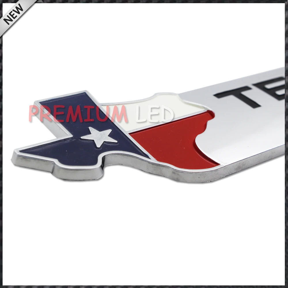 1 X Chrome Finish 3D Texas Edition Emblem Badges For Ford F-150 F-250 F-350 Star
