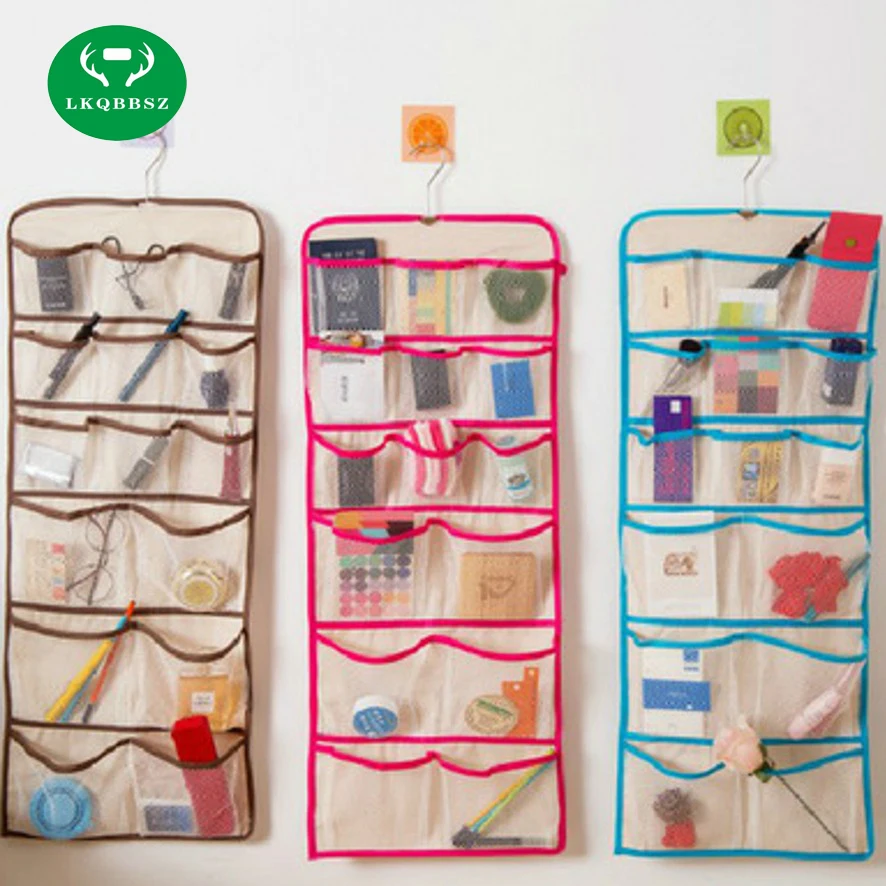 

Hanging Storage Bag Door Wall Mounted Home Sundries Clothing Jewelry Closet Sundries Organizer Bags Comb, cosmetics Hanging bags