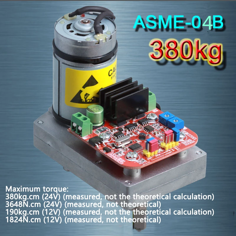 ASME-04B высокомощный сервопривод с высоким крутящим моментом 380кг. См DC 12-24 в большой Роботизированный манипулятор для робота механического рычага XZ0033