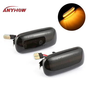 

ANYHOW 2Pcs/set LED car turn signal light black white rearview Mirror Indicator lamp for Audi A3 S3 8P A4 S4 RS4 B6 B7 B8 A6 S6