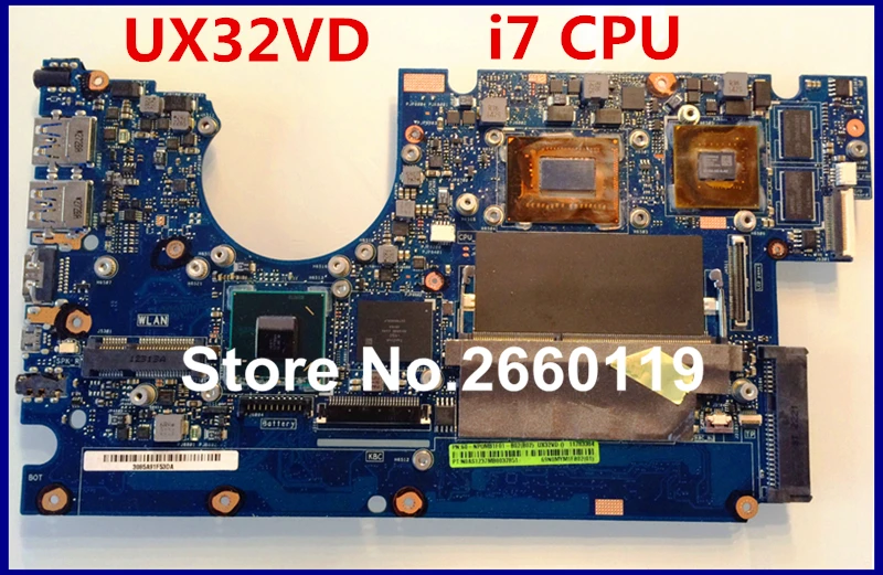 laptop motherboard for asus UX32VD with i7 CPU system mainboard fully tested and perfect quality