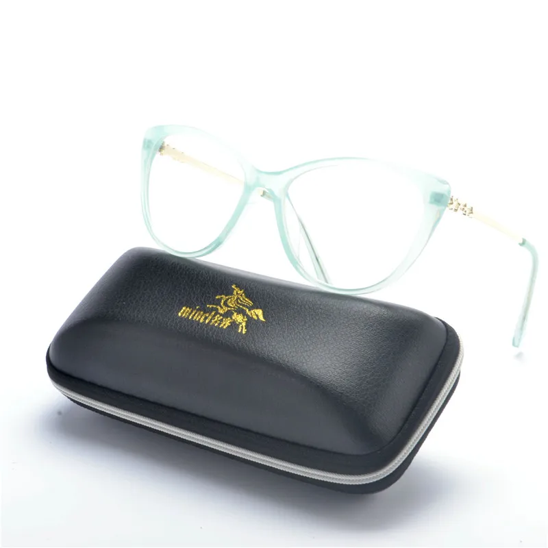 Новые черные красные очки в большой оправе женские трендовые оптические оправа для компьютерных очков ретро женские очки для кошки с коробкой FML - Цвет оправы: blue