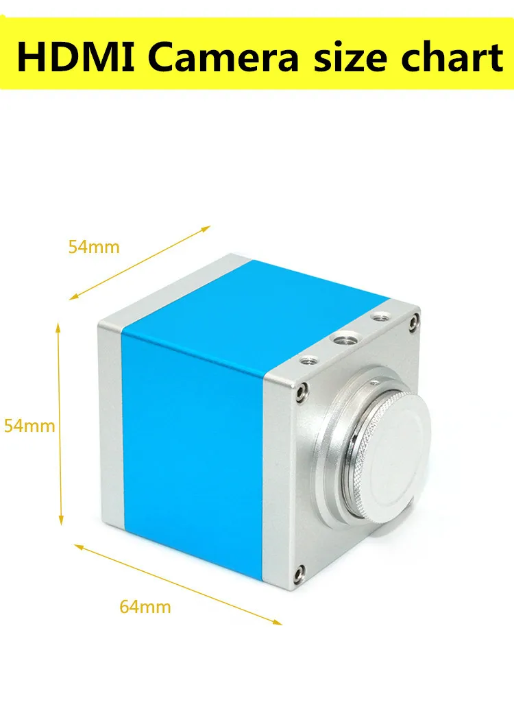 HDMI camera size chart