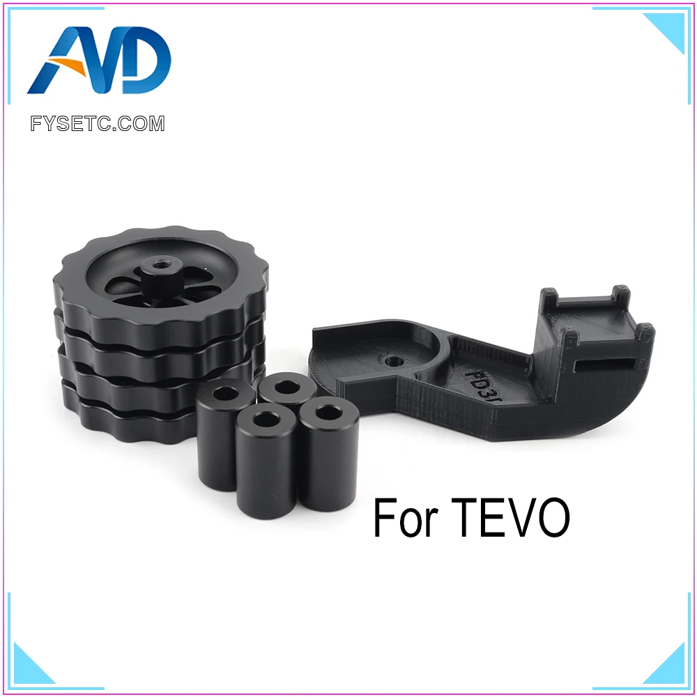 

Aluminum Solid Spacer And Bed Mount Strain Relief Bracket +Black Knob Leveler M5 Thread Twist Leveling For TEVO Tornado Ultimate