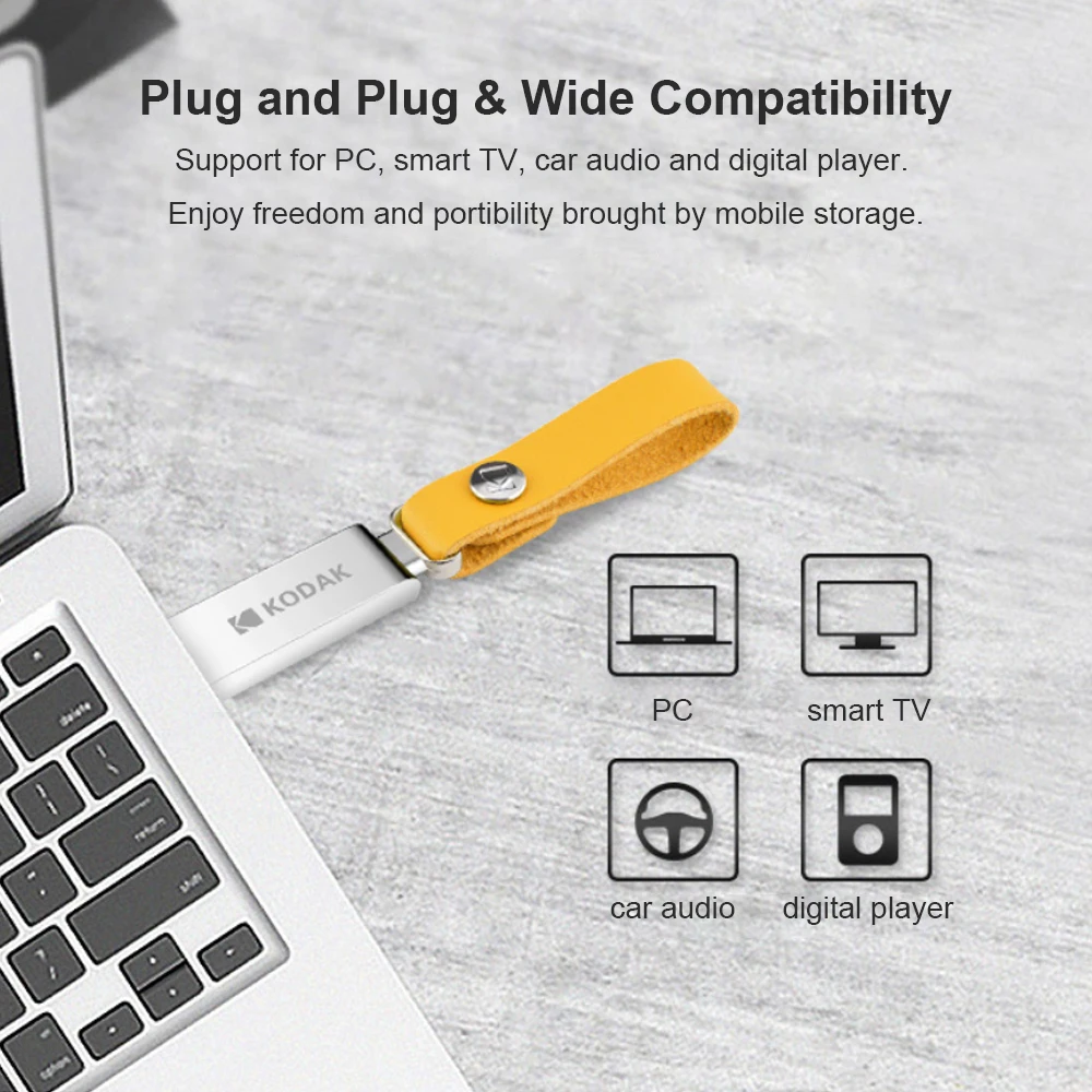 K122 KODAK USB 2 0 u диск водонепроницаемый ударопрочный 64 ГБ 32 16 флеш накопитель