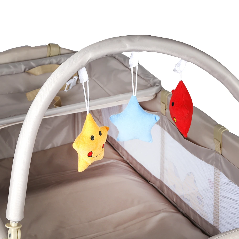 Cartoon Baby Cribs Bed Diaper Changing Stations Portable Foldable Playpen Crib Child Alloy Double Folding Cot Baby Furniture Cartoon Baby Cribs Bed Diaper Changing Stations Portable Foldable Playpen Crib Child Alloy Double Folding Cot Baby Furniture