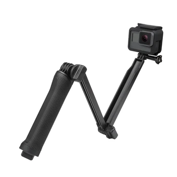 

3 Way Grip Waterproof Monopod Selfie Stick For Hero 5 6 4 Black Session SJ4000 Xiaomi Yi 4K AKASO Camera Tripod Accessory