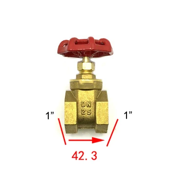 

1" BSP Female Thread Two Way Brass Gate Valve For Water Oil Air