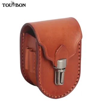 

Tourbon Vintage Mini Portable Golf Balls Bag Tee Holder 2 Balls Divot Tool Marker Holder Genuine Leather Waist Belt Golf Pouch