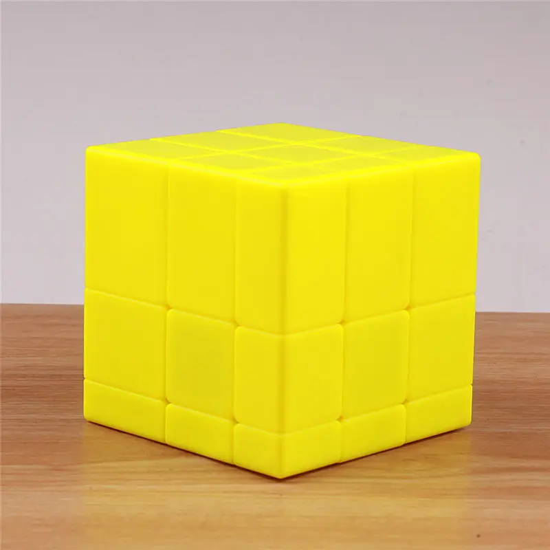 QIYI 3x3x3 magic mirror cube yellow stickerless puzzle speed cast coated cubo magico learning educational funy