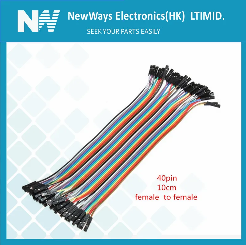 

40pcs/lot 10cm 40PIN 2.54mm dupont cable jumper wire dupont line female to female dupont line